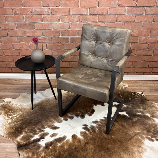 Polsterstuhl aus Leder im Chesterfield Stil – Chesterfield
