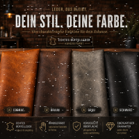 Freischwinger aus Echtleder – Karo