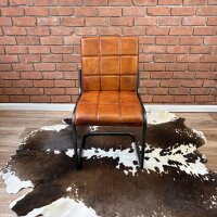 Küchenstuhl aus Leder – Karo