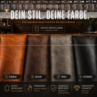 Lederstuhl mit Kreuzgestell