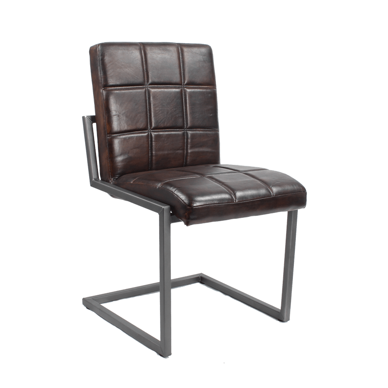 Handgefertigter Büffelleder Stuhl - Karolin