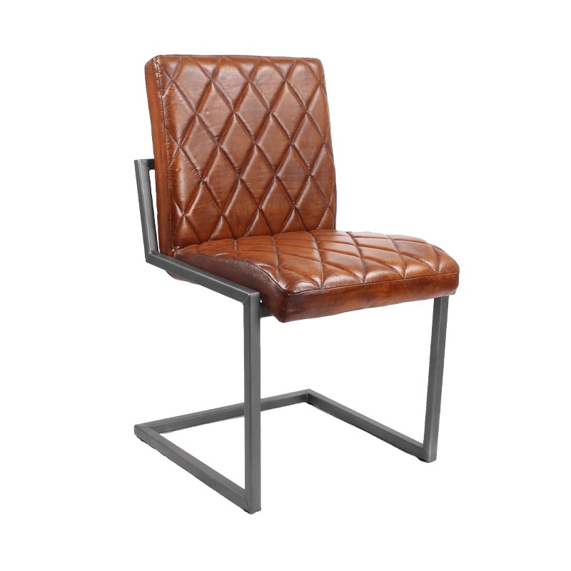 Kragstühle aus Leder - Netzmuster