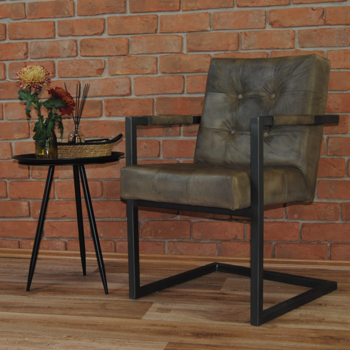 Lederstuhl dicke Polster – Bild 1