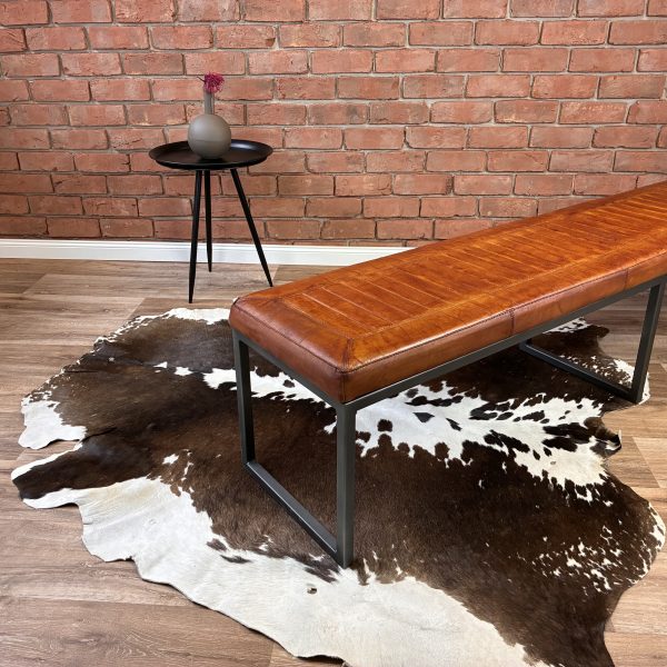 Leder Polsterbank - HAMBURG - cognac