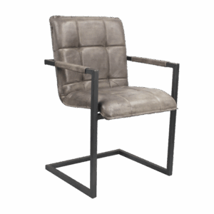 Chesterfield Stuhl mit Armlehne - British Chair - Grau