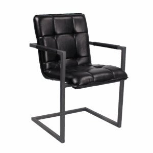 Chesterfield Stuhl mit Armlehne - British Chair - Schwarz