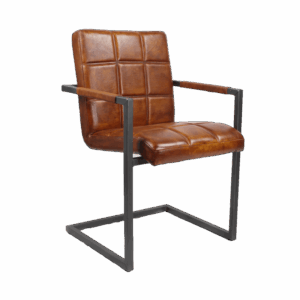 Stuhl mit Armlehne - Made in Germany - Cognac