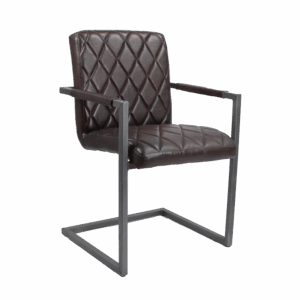 Wippstuhl mit Armlehne - Black Diamond - Braun