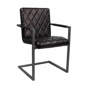 Wippstuhl mit Armlehne - Black Diamond - Schwarz