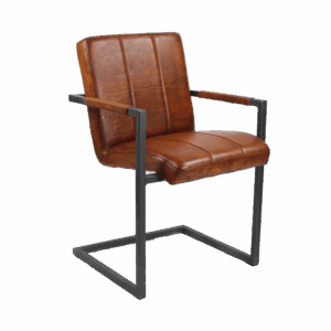 Büffelleder Freischwinger - TwoLine Bourbon - Cognac