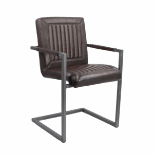 Echtleder Schwingstuhl - Vintage - Braun