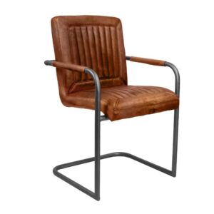 Echtleder Freischwinger - Caddy - Cognac