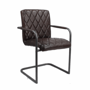 Esstisch Stühle aus Leder - Raw Diamond - Braun