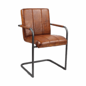 Wartezimmerstühle mit Armlehne - Wildleder - Cognac