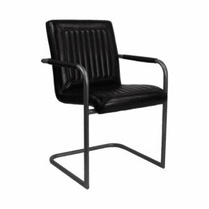 Echtleder Freischwinger - Caddy - Schwarz