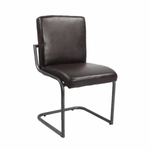 Kragstuhl mit Lederbezug - Blank Whisky - Braun