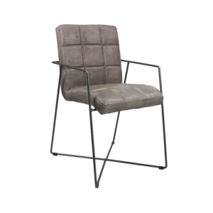 Stuhl mit Metallgestell in X-Form - Grau
