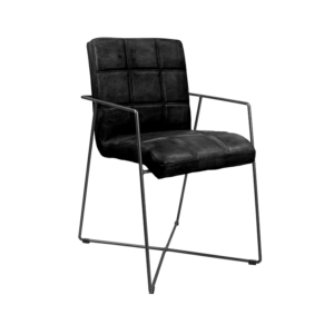 Stuhl mit Metallgestell in X-Form - Schwarz