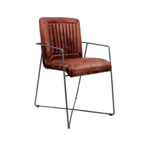 Loungestuhl aus Büffelleder - Cognac