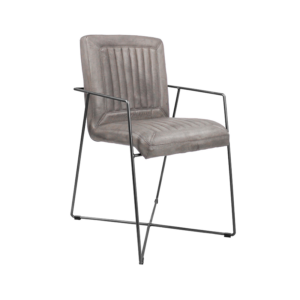 Loungestuhl aus Büffelleder - Grau